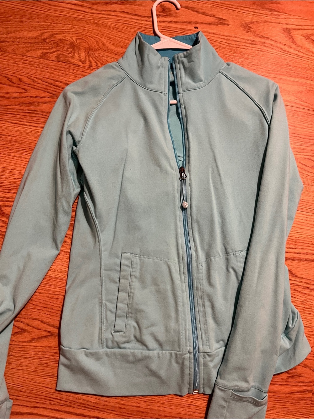 Light Teal Full-Zip Active Jacket